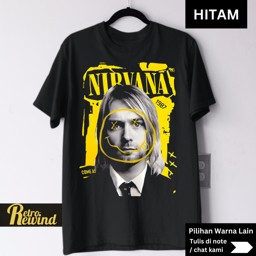 KAOS BAND NIRVANA KAOS DEWASA SIZE S - 7XL JUMBO BIGSIZE BIG SIZE & KAOS ANAK KAOS XS - XL ( USIA 2-