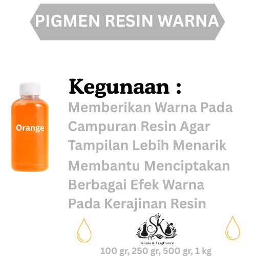 Pigmen Resin / Pewarna Resin Orange/ Hitam / Biru / Kuning / Hijau / Merah / Abu Abu / Putih / Pewar