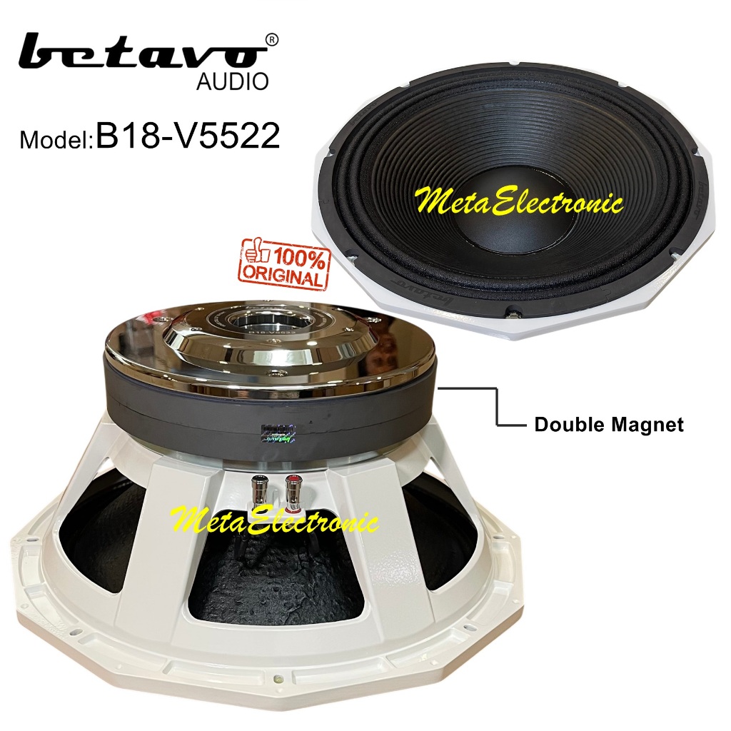Speaker Component Betavo B18-V5522 Original Komponen 18 Inch Double Magnet