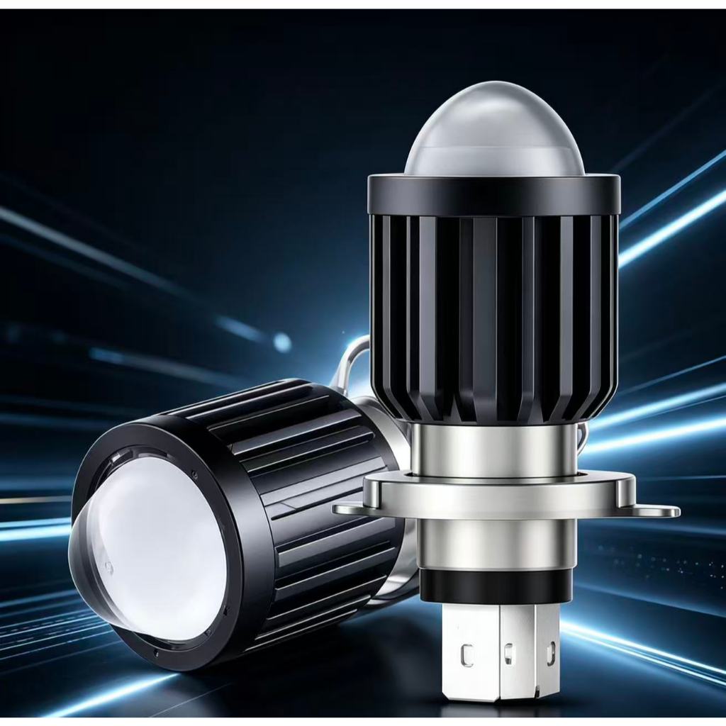 Lampu LED Laser Motor 2 Warna, Terang Tinggi Tahan Air H4 BA20D H6 Universal, Lampu Depan Kendaraan 