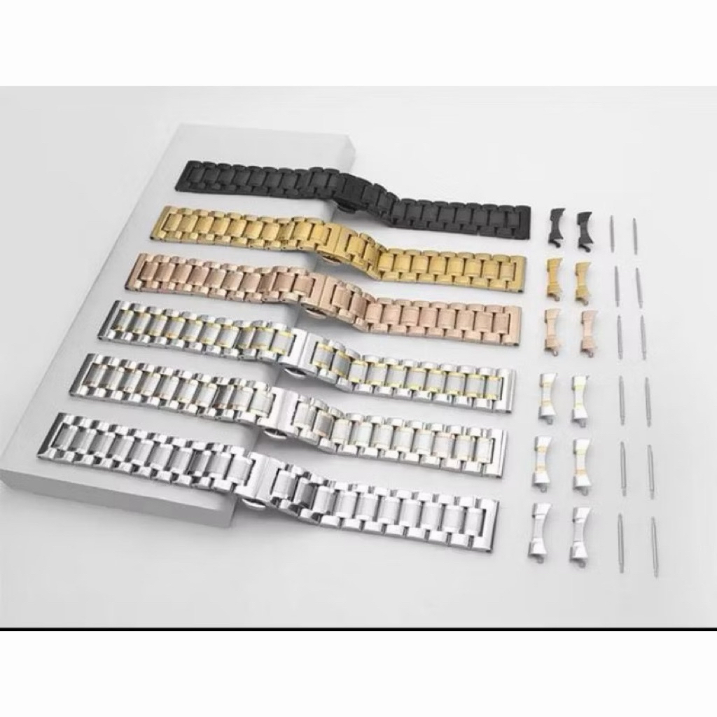 tali rantai jam tangan universal stainless steel / rantai jam tangan 2 kuping universal / rantai jam