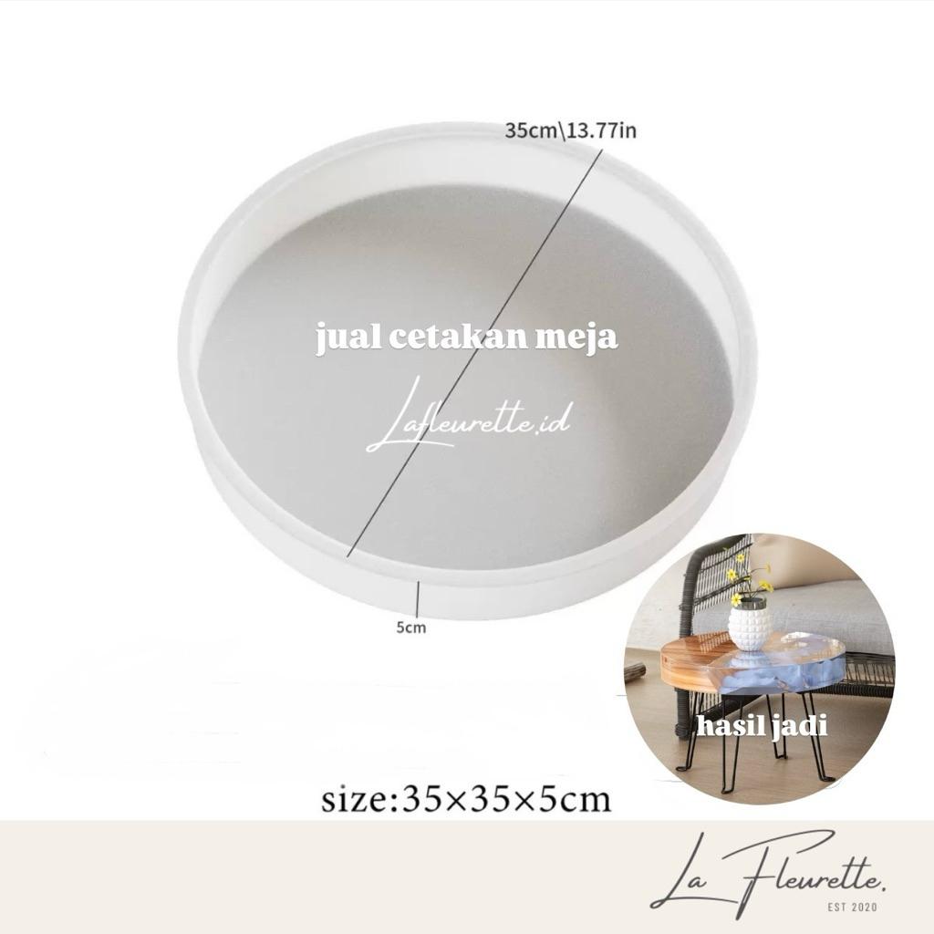 cetakan resin meja / cetakan bulat besar / cetakan meja / cetakan tatakan meja
