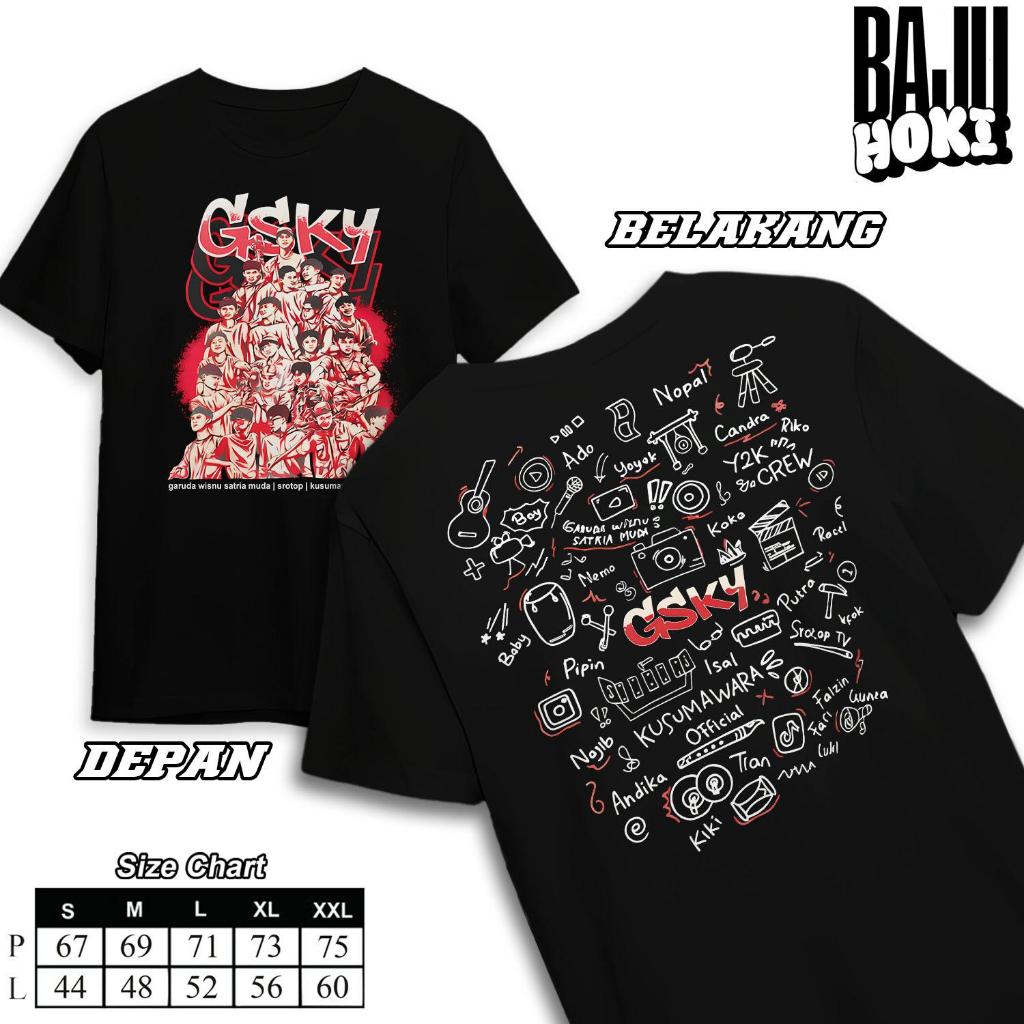 Kaos GSKY GWSM Srotop TV Kusumawara Y2K Crew T-Shirt Terbaru