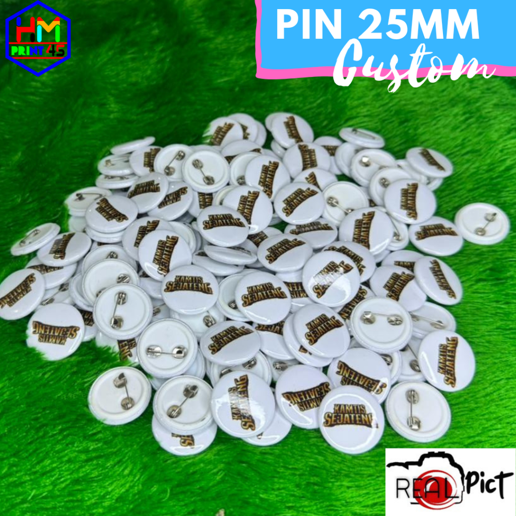 Cetak pin custom 25 mm