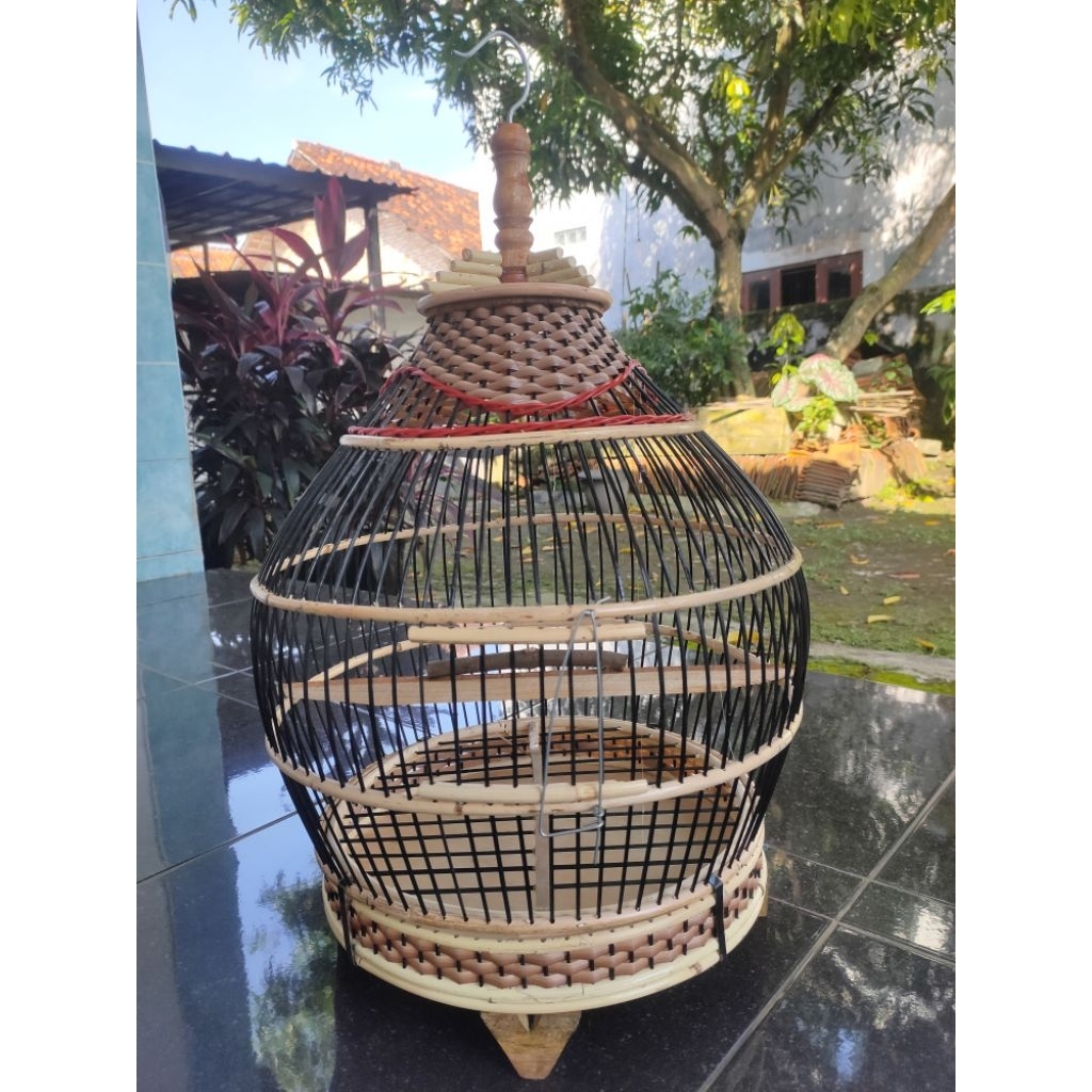sangkar kutut rotan klasik