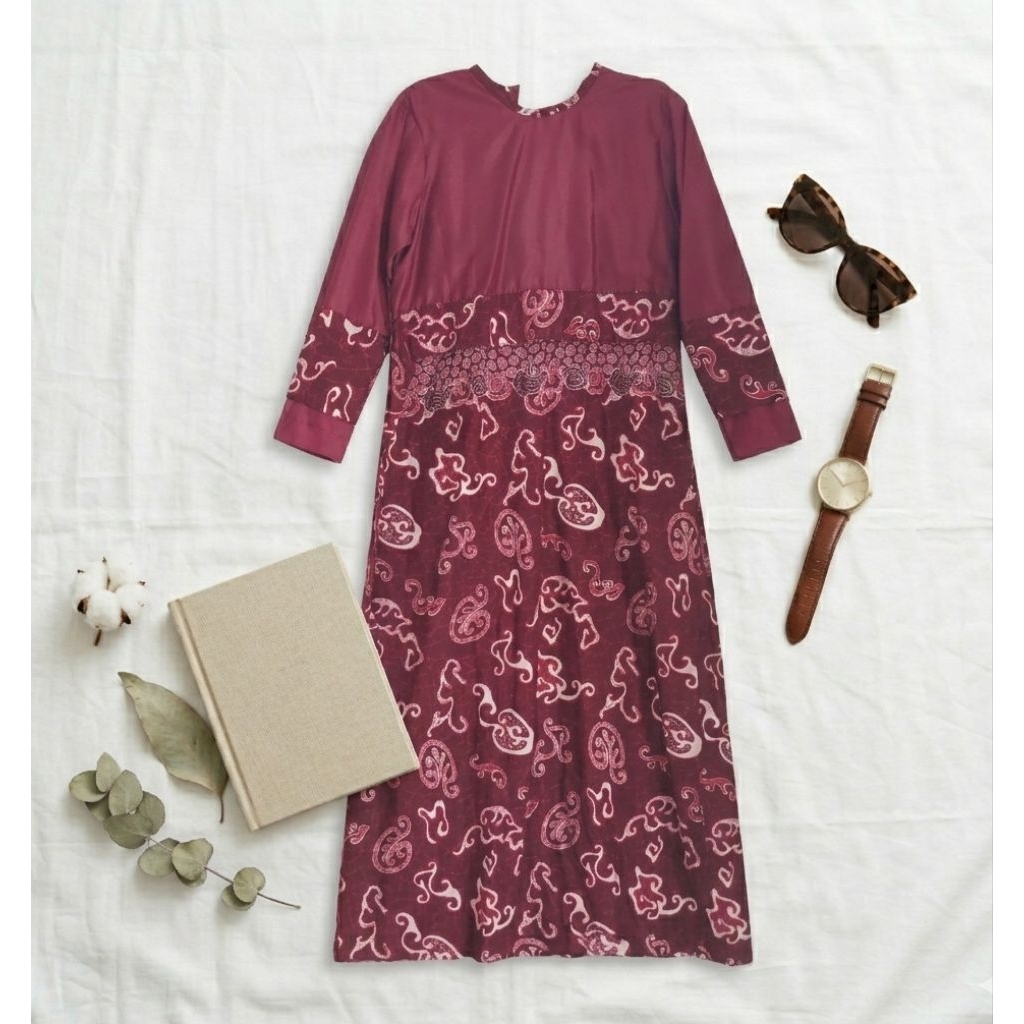 Gaun Pesta Wanita Warna Maroon - Gamis Pesta Wanita - Preloved