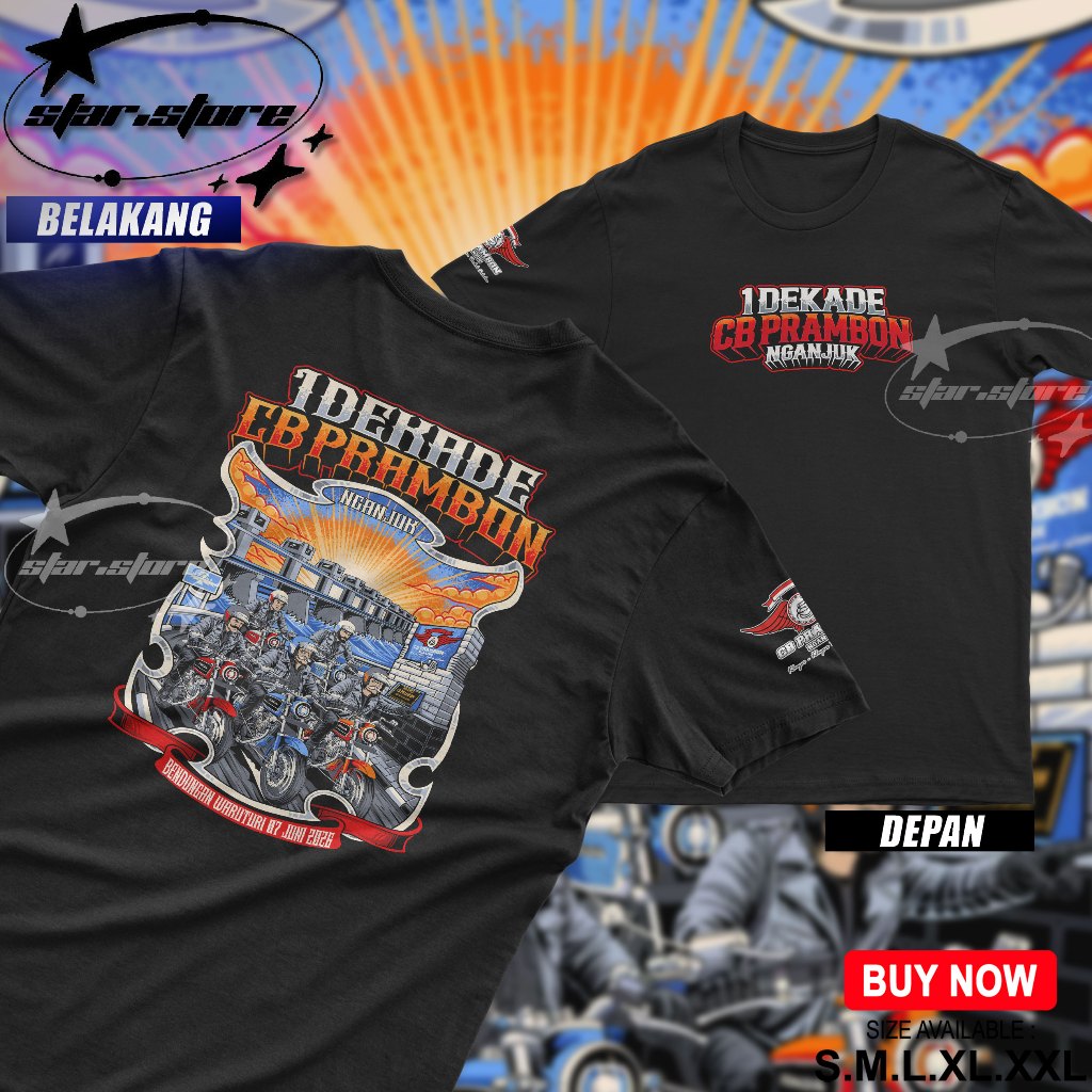 Kaos ACARA 1 DEKADE CB PRAMBON NGANJUK ORIGINAL Tgl 7 JUNI 2026