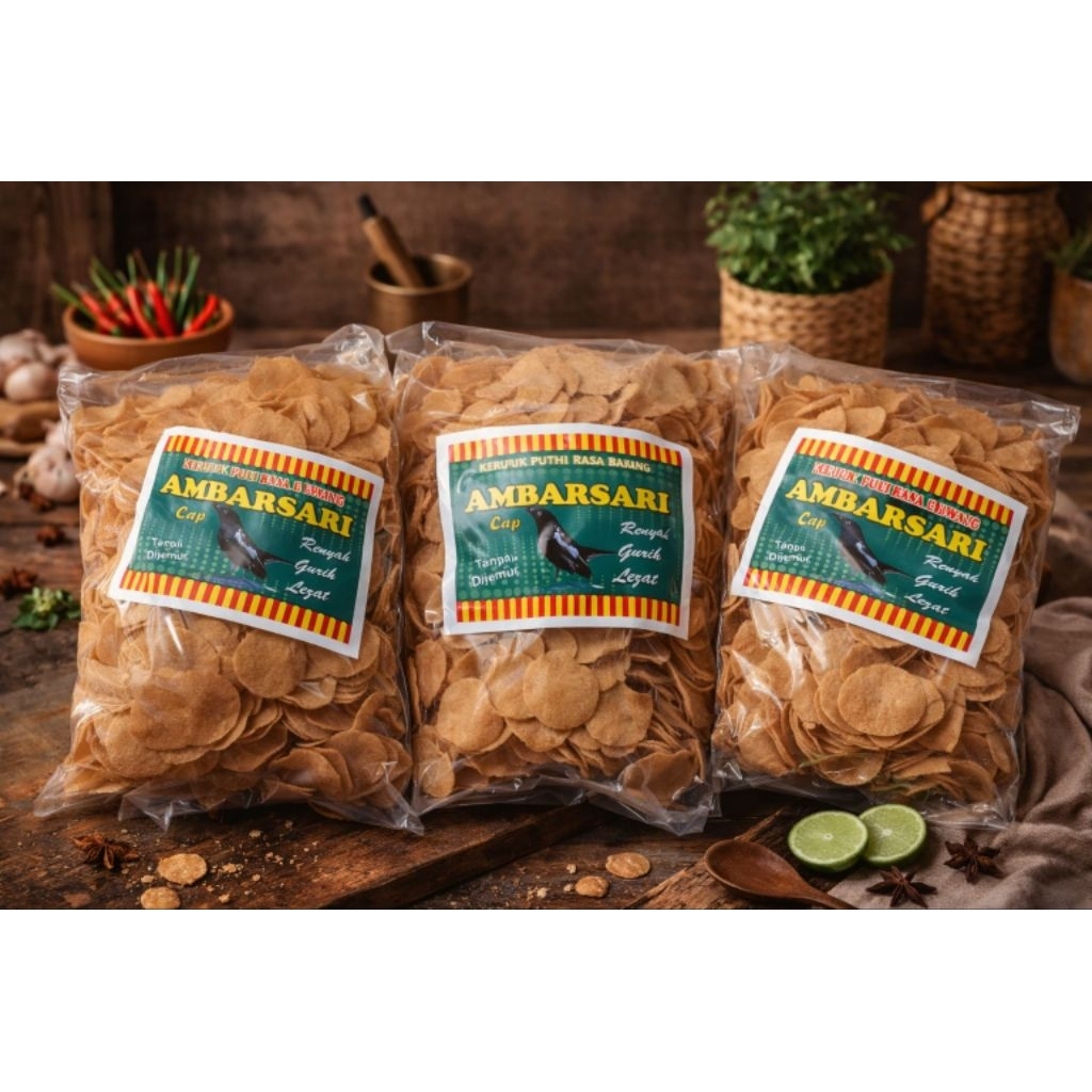 Kerupuk Gendar Kerupuk Puli tanpa jemur siap goreng Kerupuk Indonesia Tradisional kerupuk gendar bul