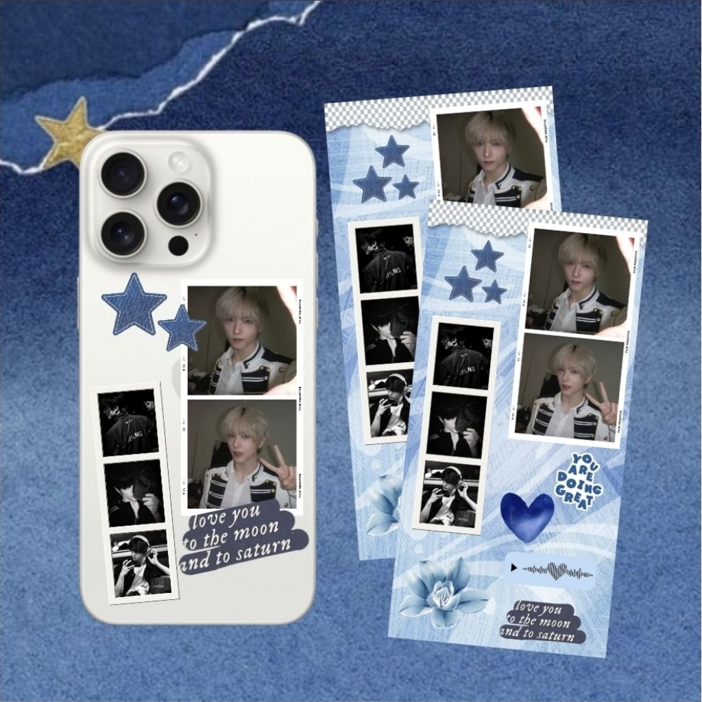 KPOP NCT TREASURE ENHYPEN STICKER BLUE STARS EDITION- Aesthetic Sticker Phone Case, Laptop Sticker V