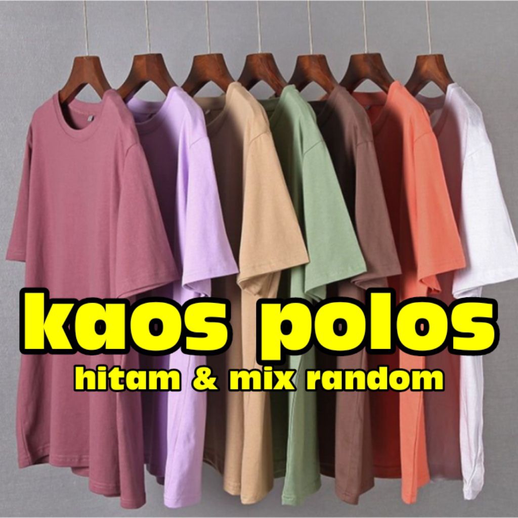 kaos polos lengan pendek / grosir kaos polos / kaos polos oversize jumbo