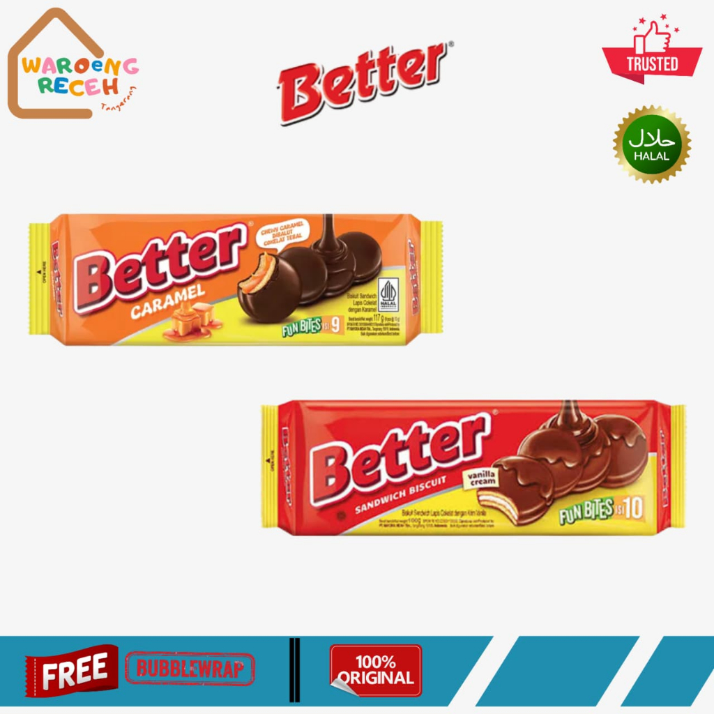 Better Biscuit Pack Cokelat Vanilla Caramel 100 Gr