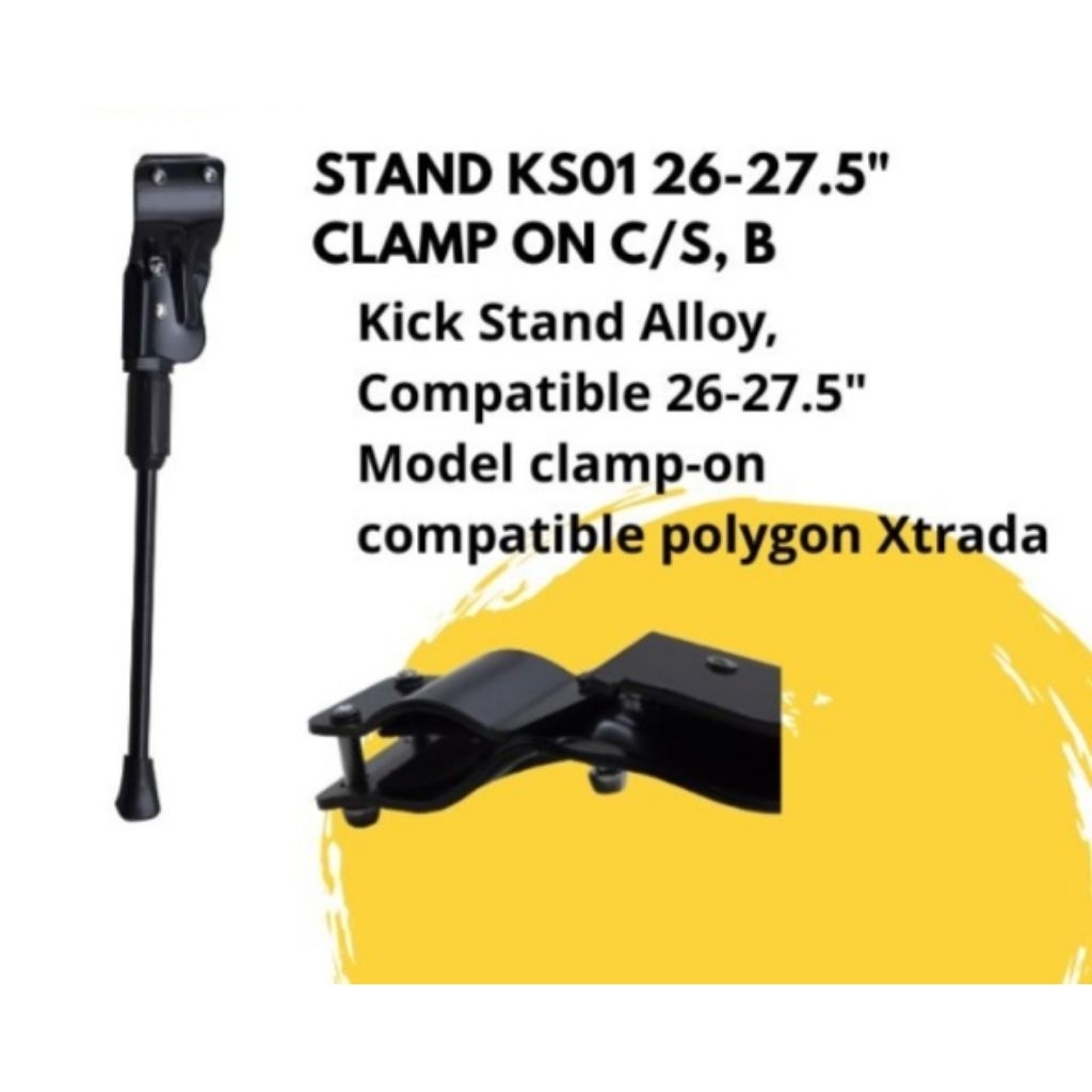 Bike Stand Cycliste 26/27.5" model clamp on jagang sepeda Polygon xtrada standart samping sepeda pol