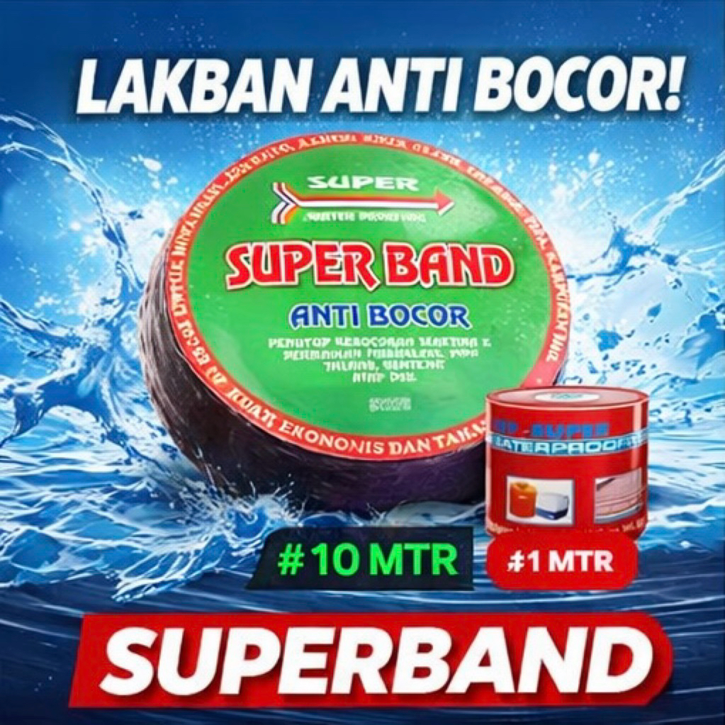 Lem Talang 1 meter | Lakban Seng Anti Bocor - SUPER BAND