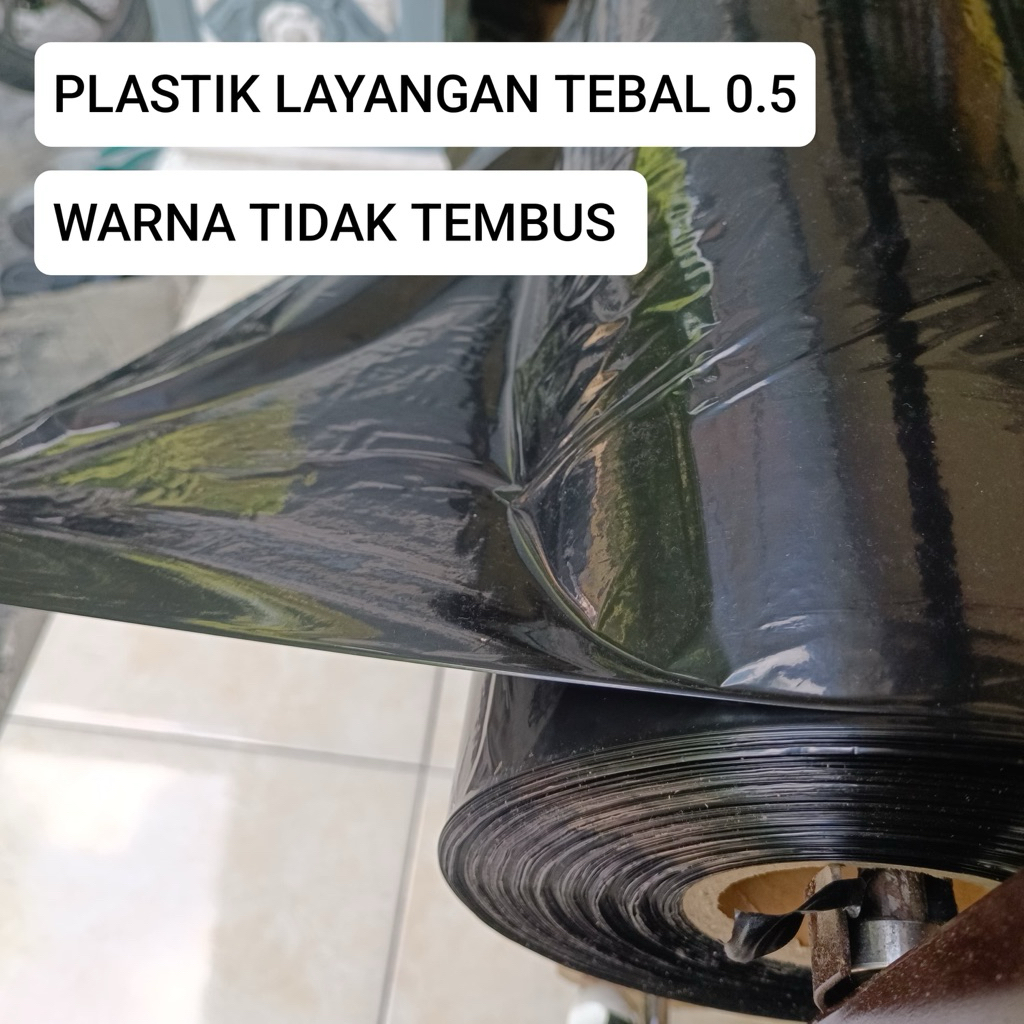 PLASTIK LAYANGAN HITAM TEBAL 0,5 || GLOWING MENGKILAP