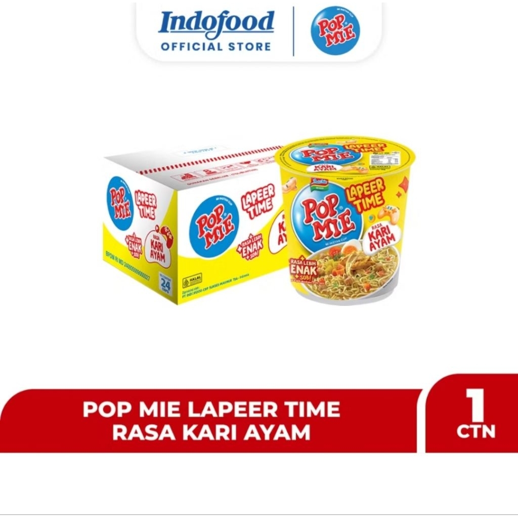 Pop Mie Kari Ayam 1 dus isi 24cups