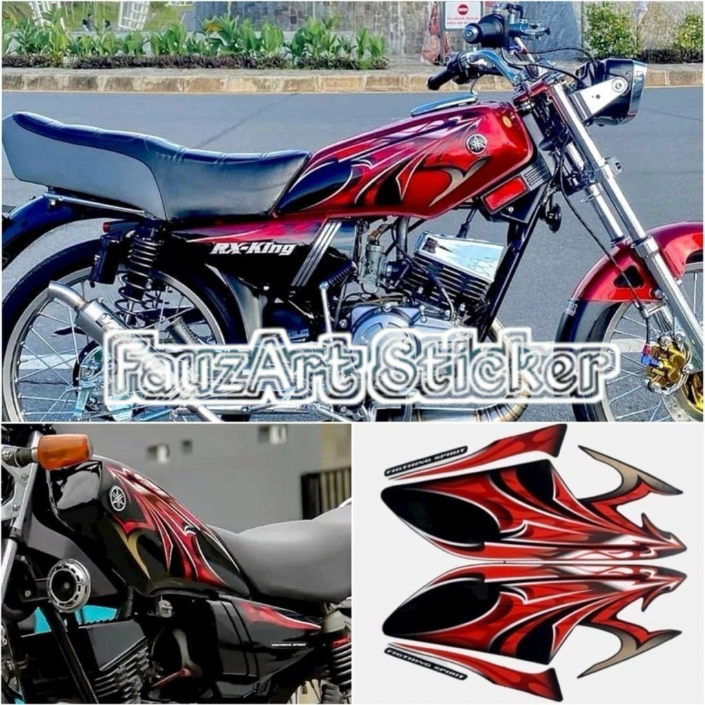 sticker RX KING 2006 merah set emblem - striping RX KING 2006 anti gores  - polet RX KING - RX KING