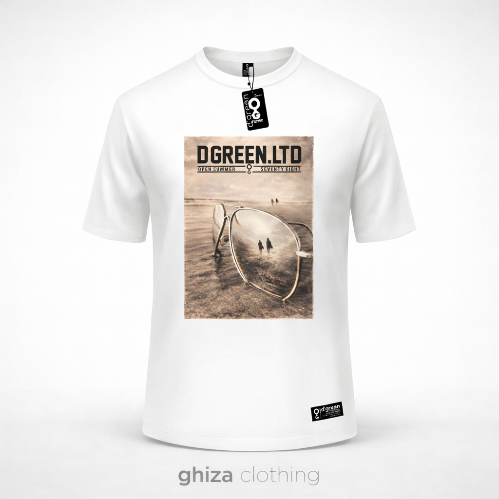 Kaos Distro Pria Wanita Putih Premium Katun Combed Tebal Dgreen Ghiza Clothing | T-Shirt Cowok Origi