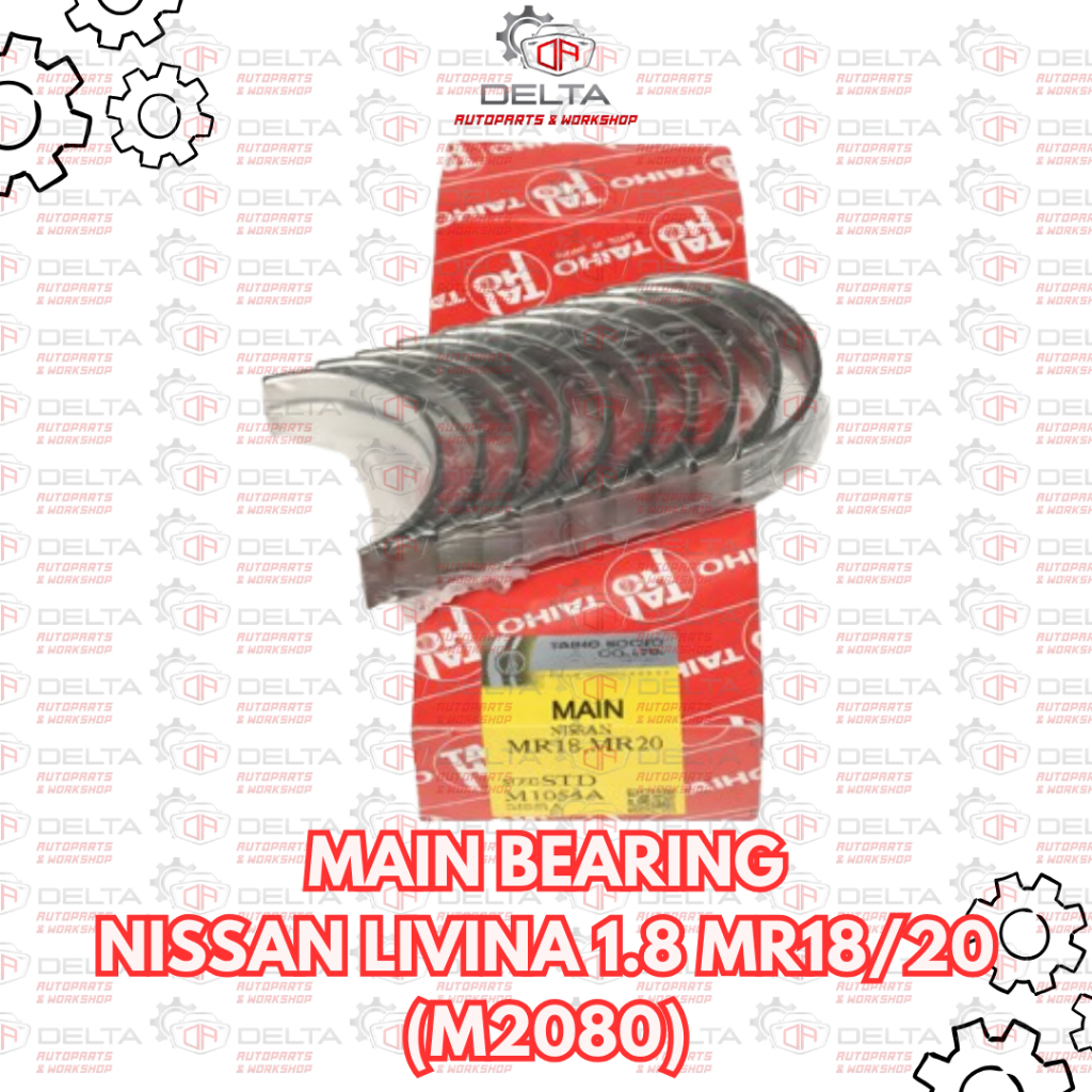 TAIHO M1054A MAIN BEARING METAL DUDUKNISSAN LIVINA 1.8 MR18/20 (M2080) SIZE 0.25 0.50 0.75 1.00 STD