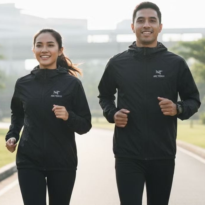 Jaket Jogging Olahraga Running Arcteryx - Jaket Fitness Gym Fun Ultralight Foldable