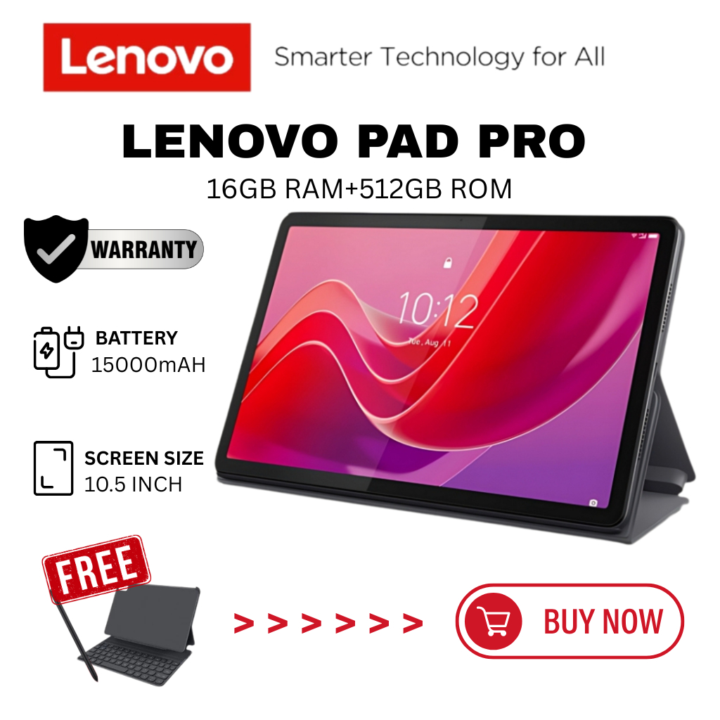 Lenovo Pad Pro Tablet 11" 16GB RAM 512GB ROM 4G LTE SIM + WiFi Original Tablet
