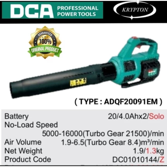 DCA Blower Cordless Brushless 20V Jaminan Asli Original