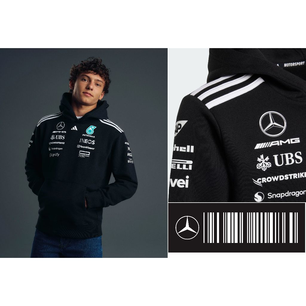 Jaket Hoodie Racing F1 Mercedes Hitam Pria Wanita Cotton Premium Import Printing sublime