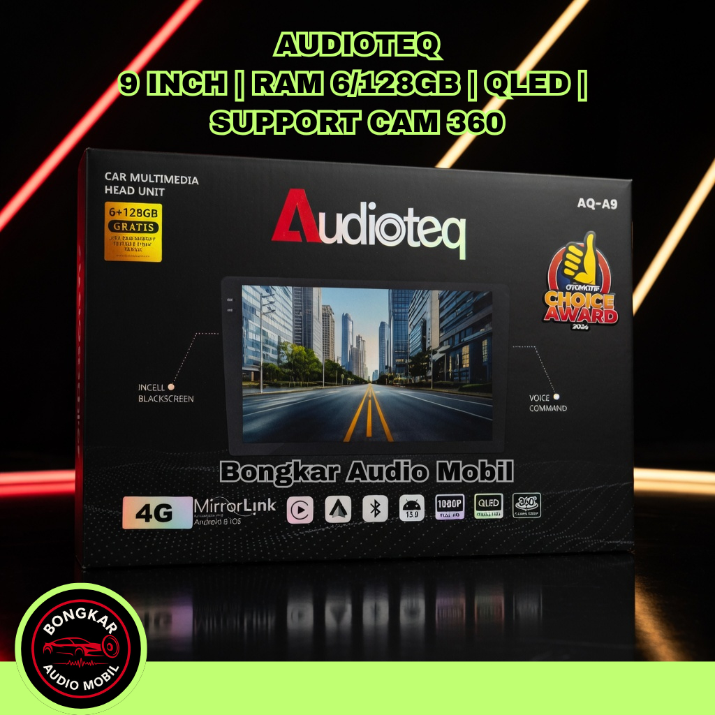 Head Unit Audioteq RAM 6/128GB Android 9 & 10 Inch