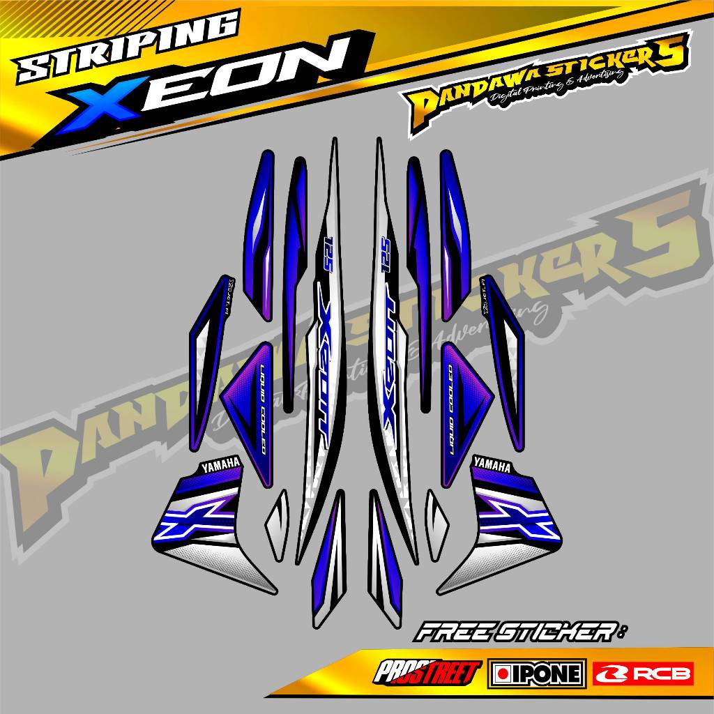 STRIPING VARIASI YAMAHA XEON 125 / STICKER LIST VARIASI MOTOR XEON 125
