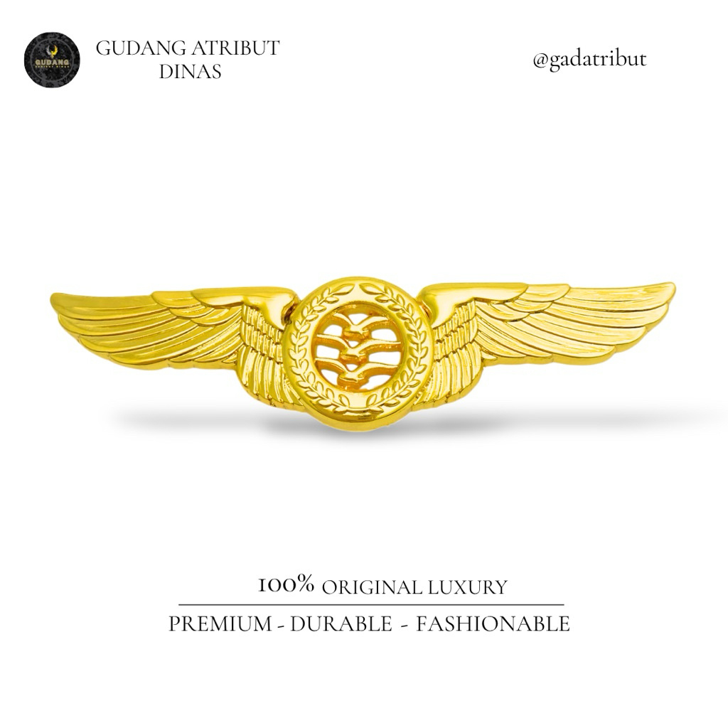 100% LUXURY Brevet Terbang Layang TNI AU / Brevet Terbang Layang TNI AU Luxury / Atribut TNI AU / At