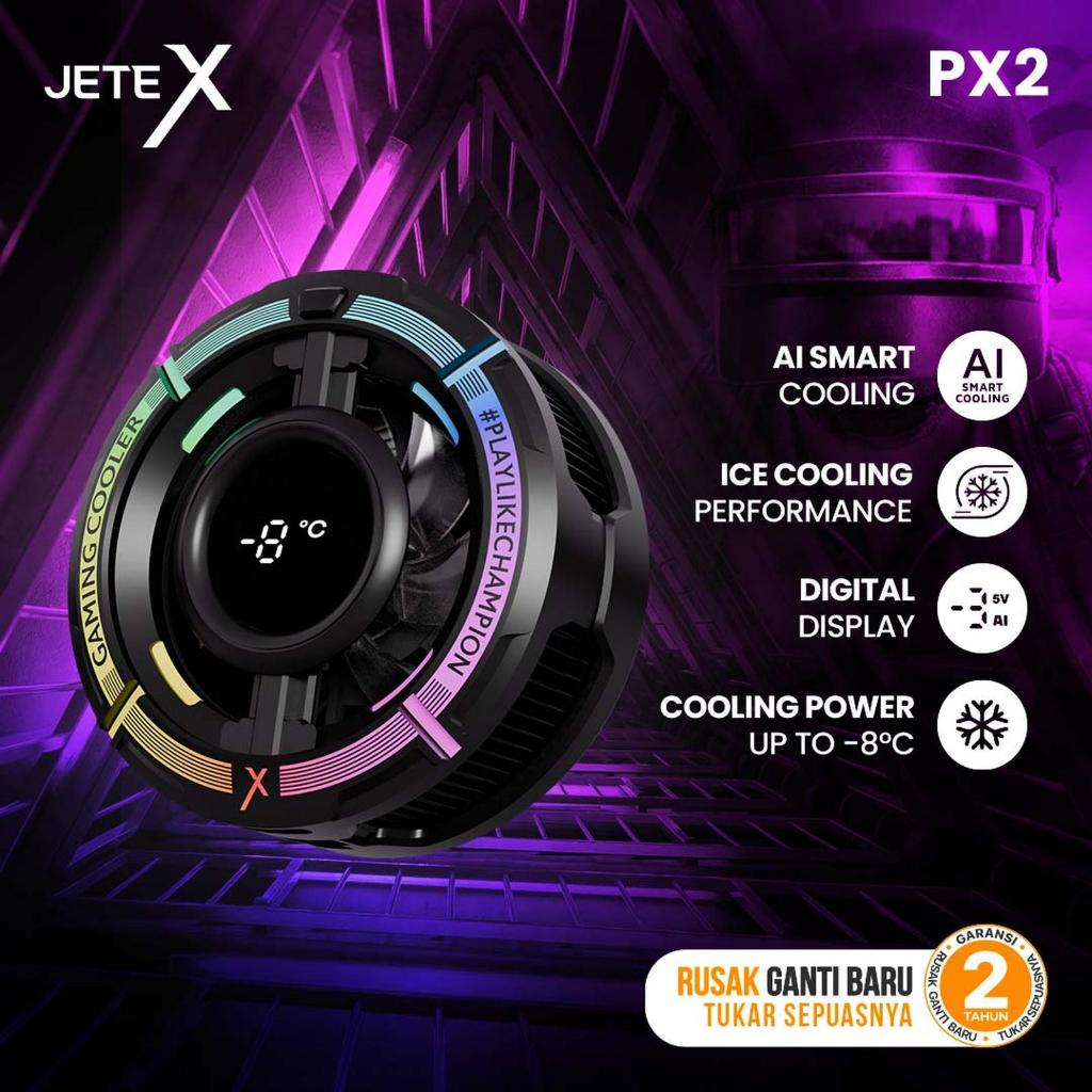 JETE PX2 Pendingin HP Magnetic dan Klip Cooling Peltier Gamepad