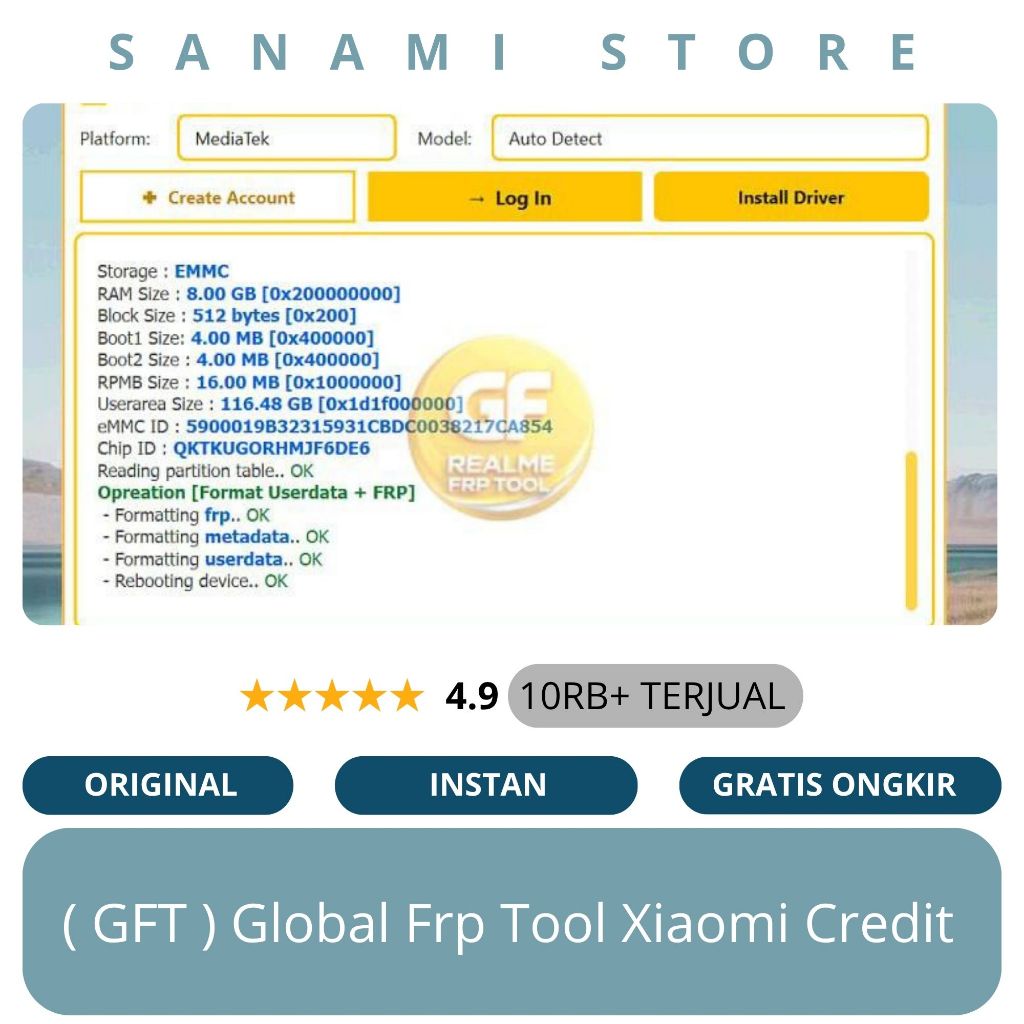( GFT ) Global Frp Tool Xiaomi Credit