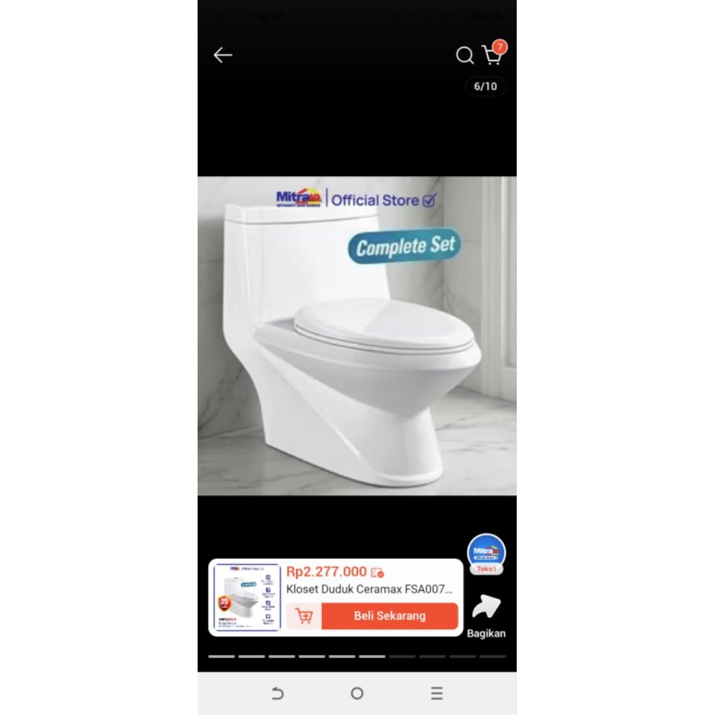 JUAL Kloset duduk ceramax FSA0077