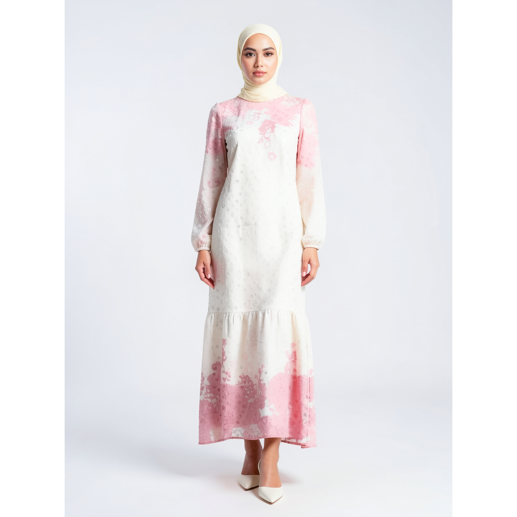 Eprise Yasmine Gamis Dress PINK FP756C | Dress Muslim Wanita | Gamis Lebaran