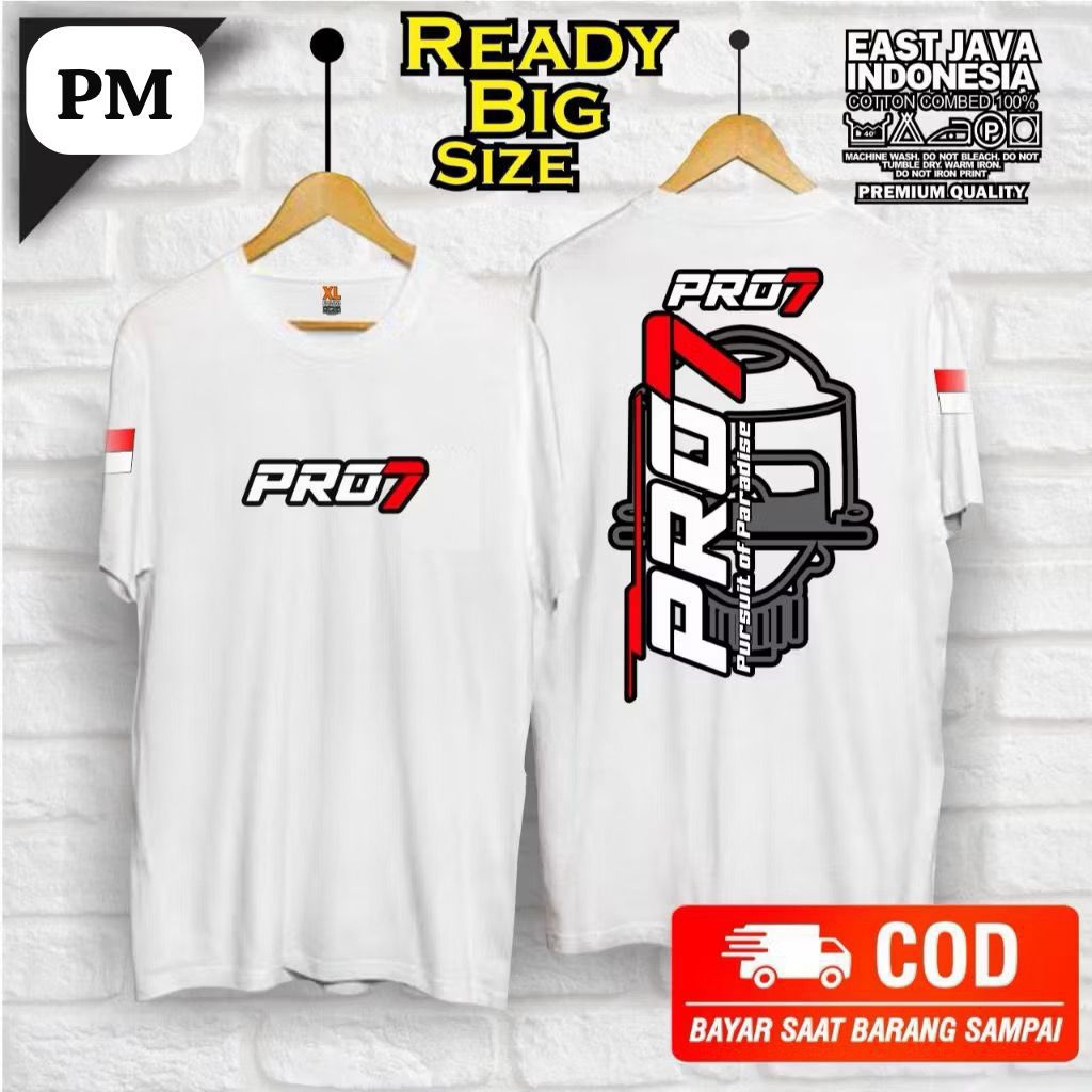 ￼baju kaos PRO 7 Pursuit of Paradise Team Pro 7 Auto Lighting Diesel Party bahan adem