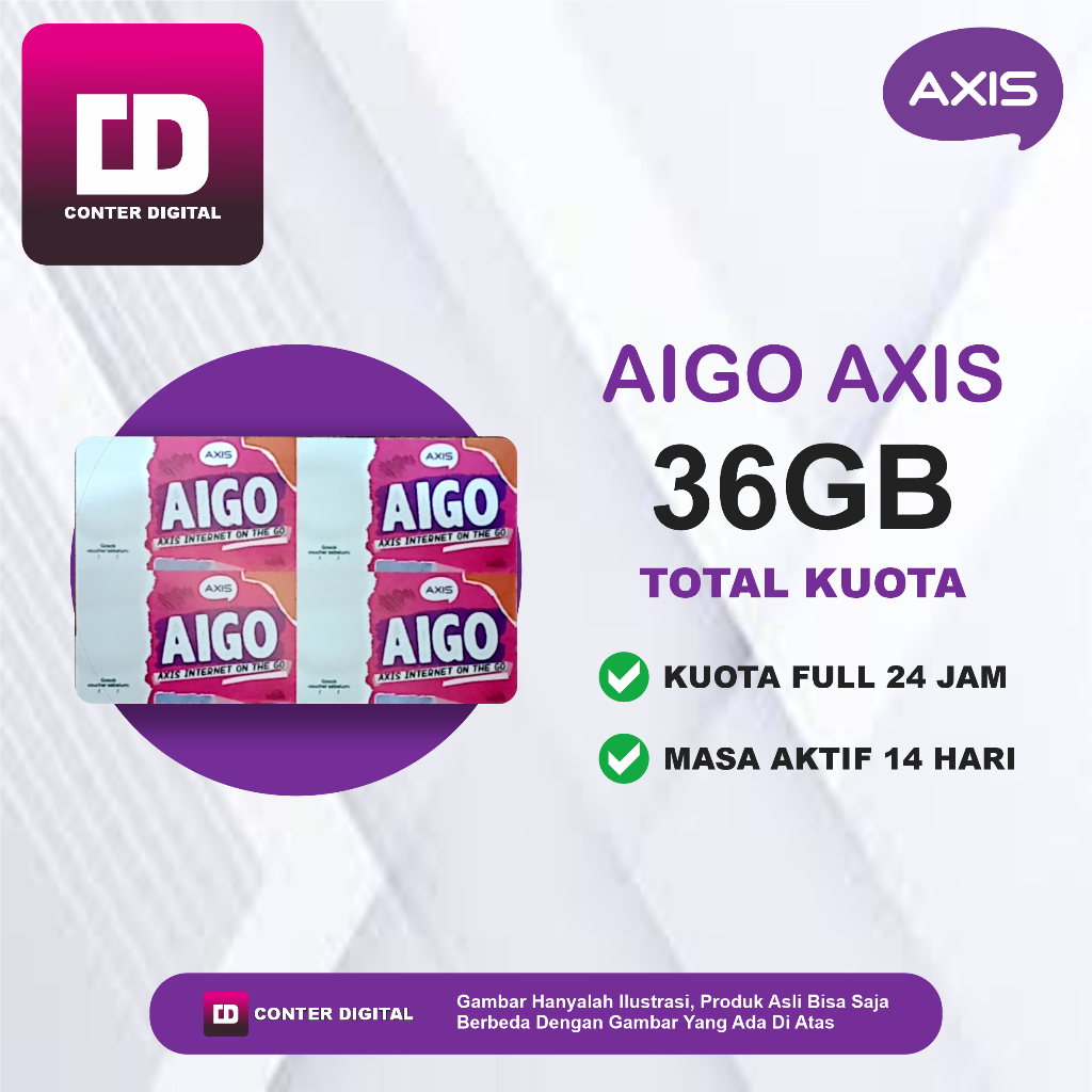 VOUCHER AXIS 36GB 14 HARI Paket Data Axis Murah