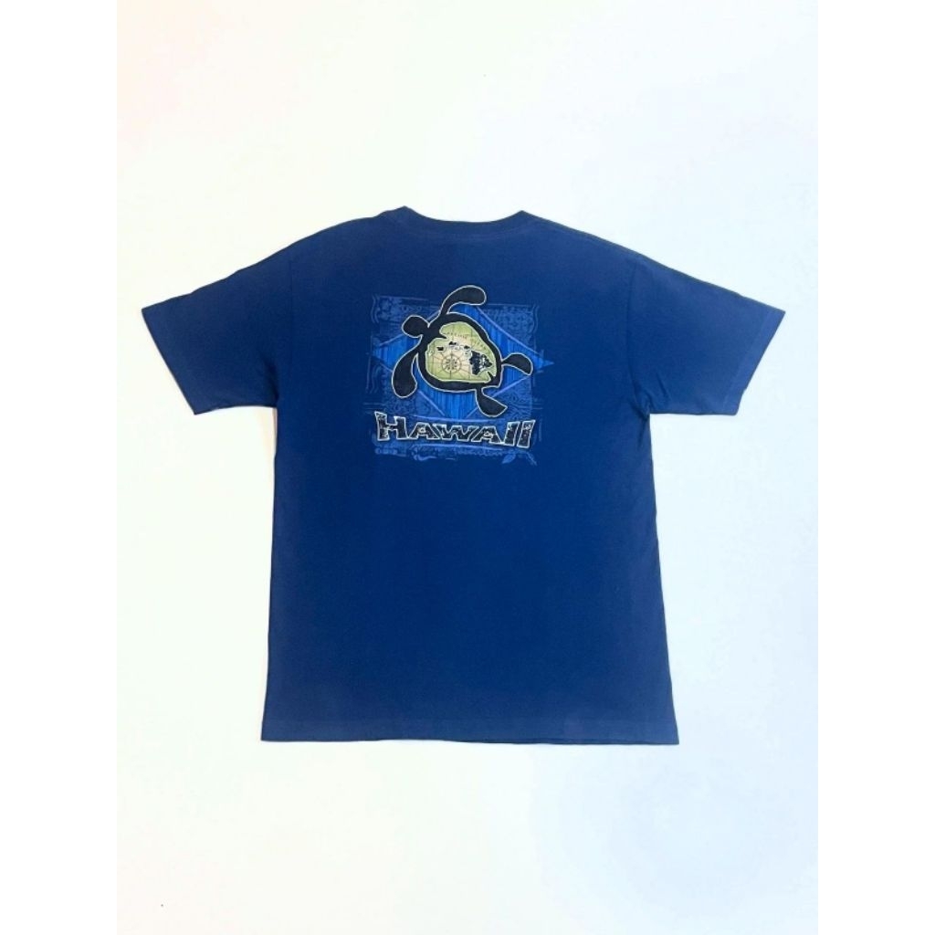 Hawaii Vintage Pacific Ocean Tag Alstlye Tshirt Blue