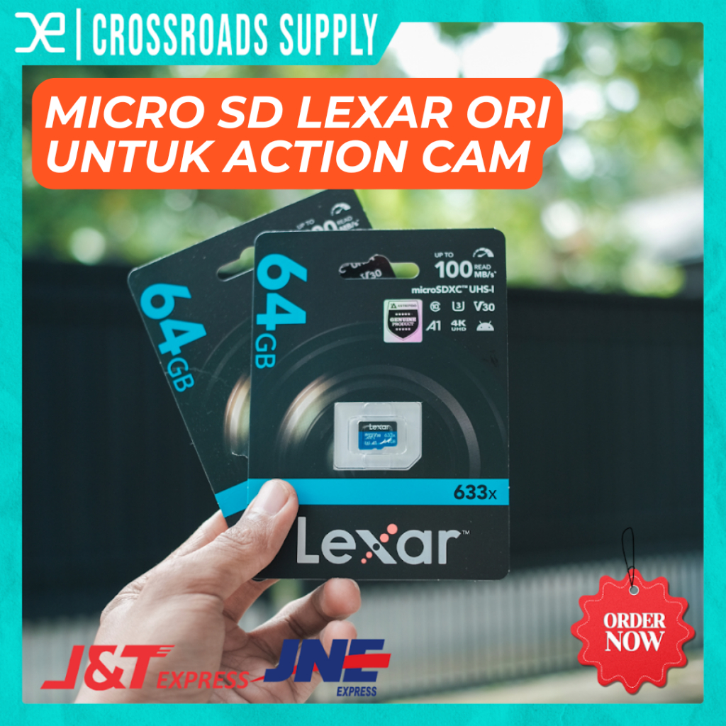 SD Card Lexar 64GB 32GB 16GB Original 100% Cocok Untuk Action Cam