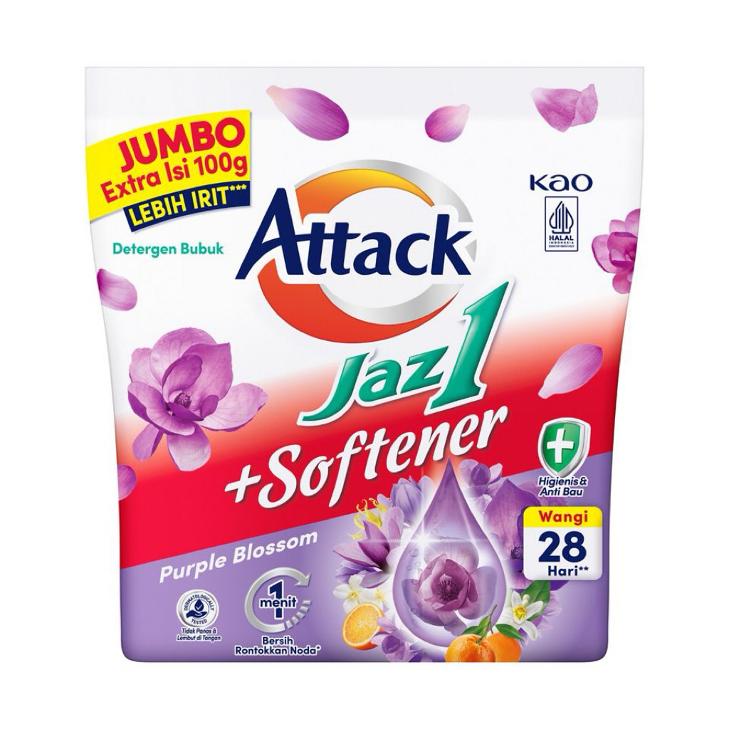 Attack jaz 1 detergen bubuk jumbo 1,400+100 gr