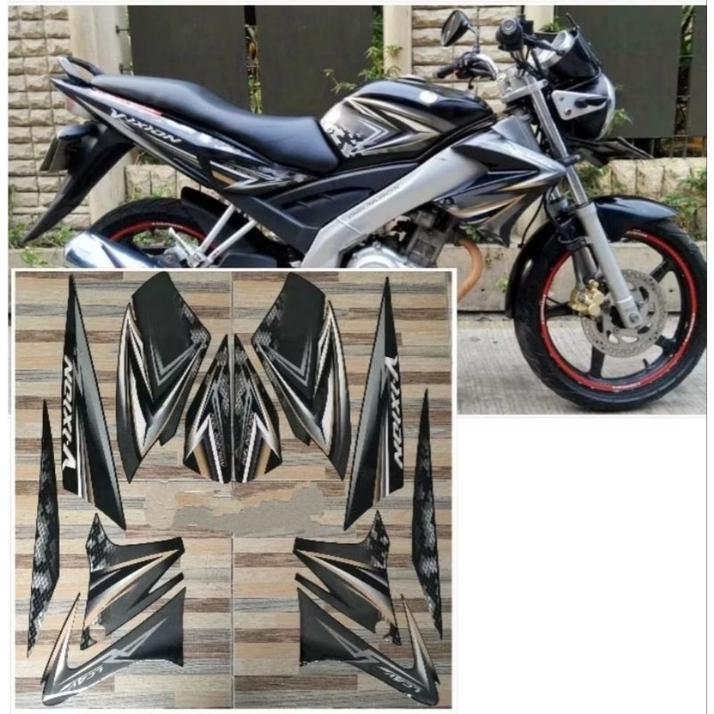 striping stiker motor Lis les decal orian standar motor Vixion OLD 2009