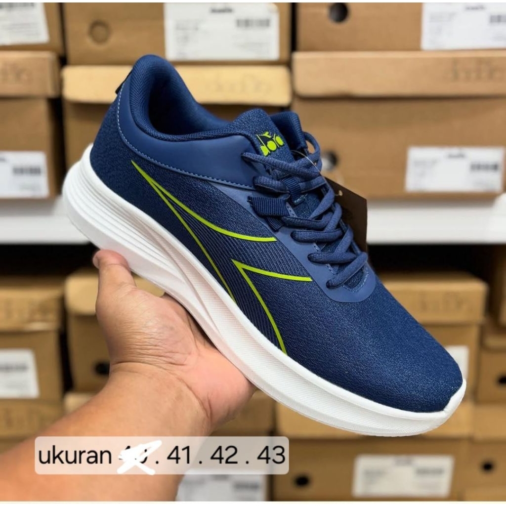 sepatu sport pria diadora original asli entra navy