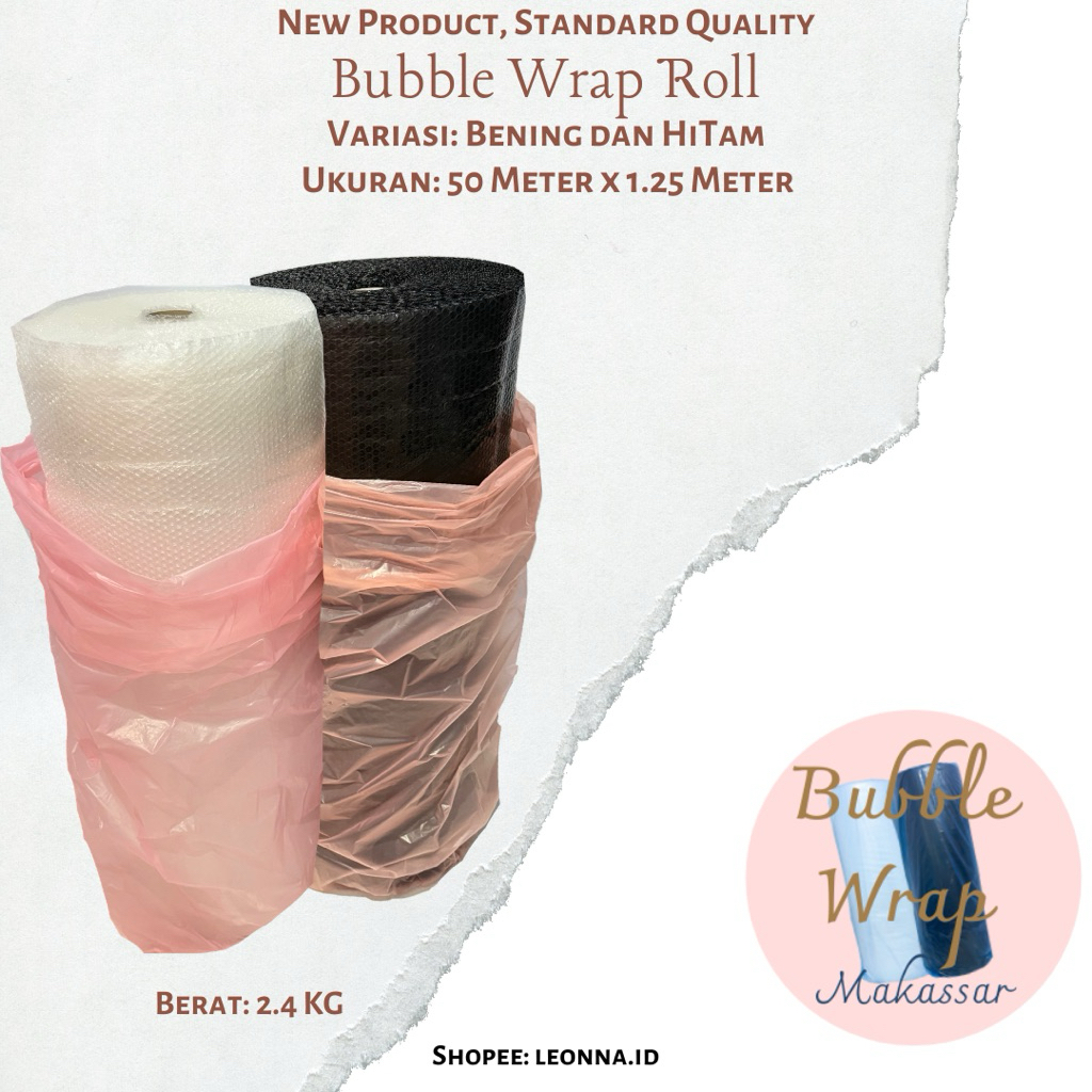 Bubble Wrap Roll/ Bubble Wrap Bening / Bubble Wrap Hitam / Bubble Wrap Meter