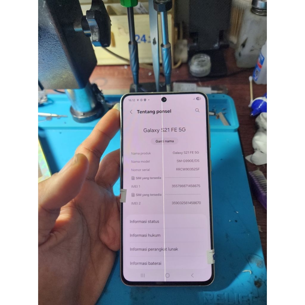 lcd frem samsung s21fe copotan ori