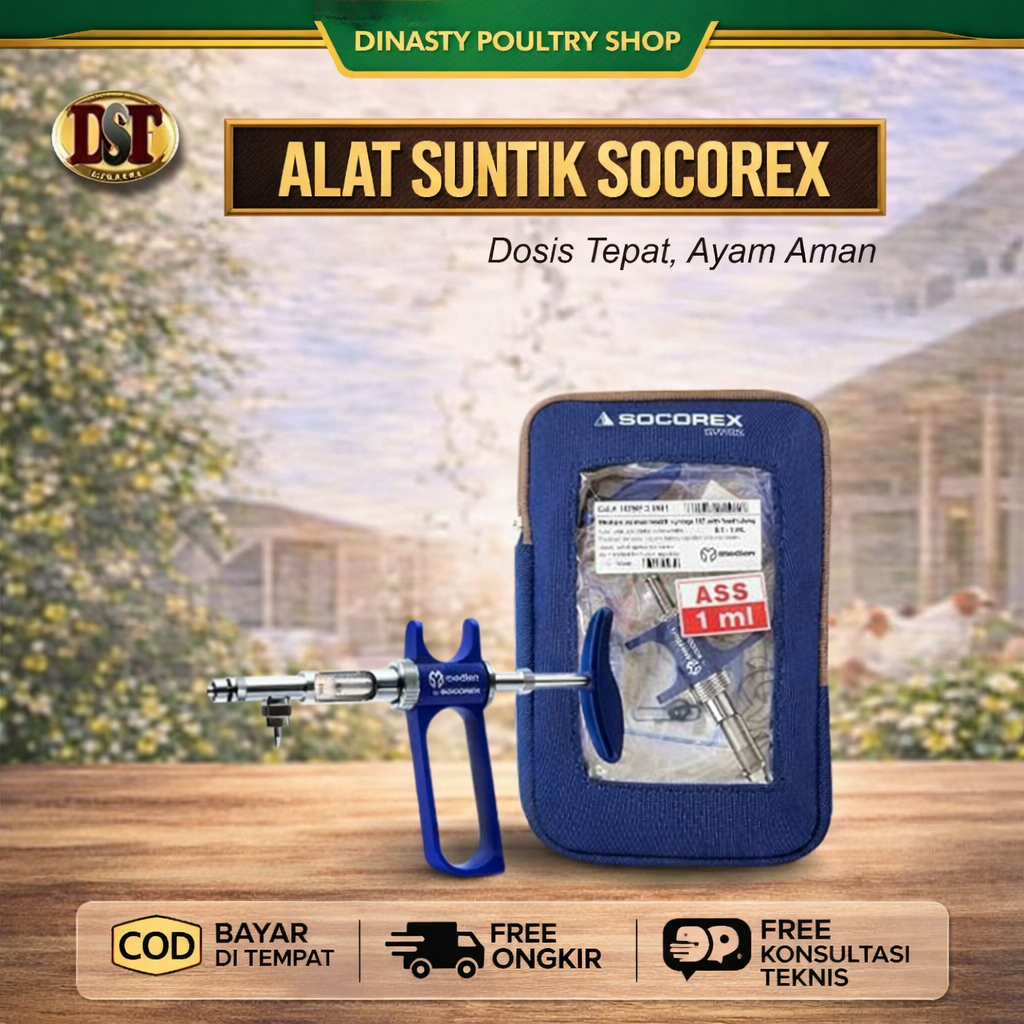 Alat Suntik Socorex 1ml Otomatis Vaksin Ayam Presisi Original