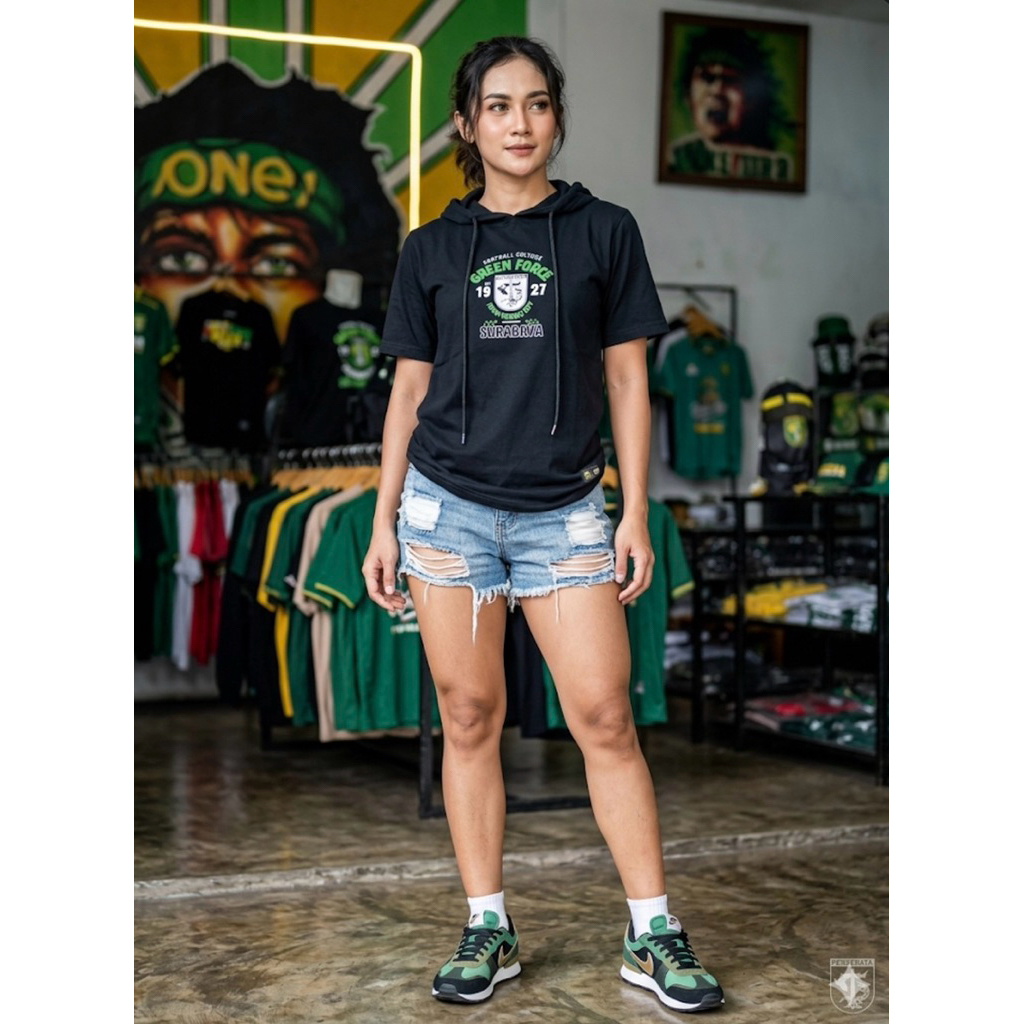 Kaos Hoodie Persebaya Hitam