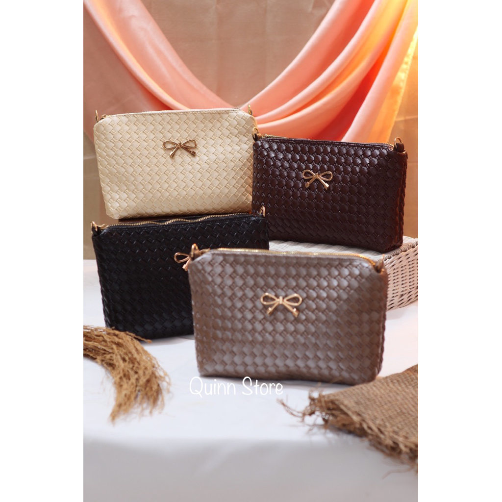 Tas Slingbag Anyam Tas Wanita Minimalis Elegan Tas Lucu Simple