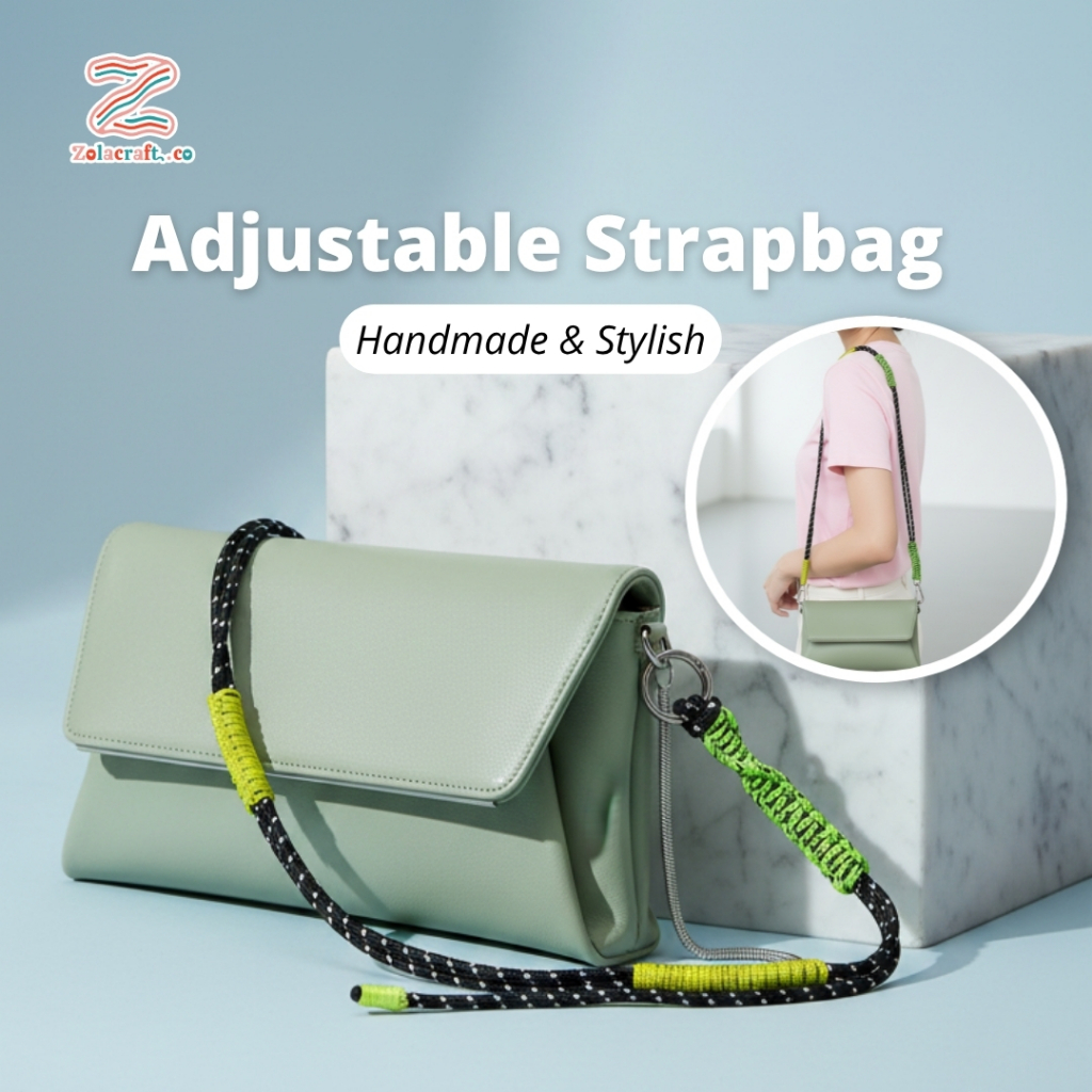 Zolacraft Tali Tas Selempang Wanita Paracord Adjustable 3in1 | Strap Bag Aesthetic SB6B