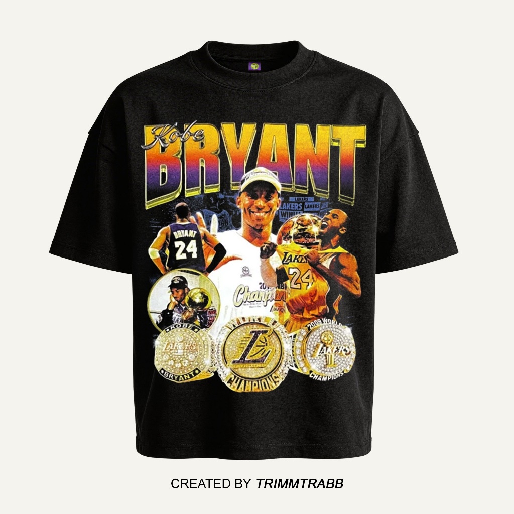 T-Shirt Oversize Kobe Bryant Lakers / Kaos Kobe Bryant Oversize Cotton 16s