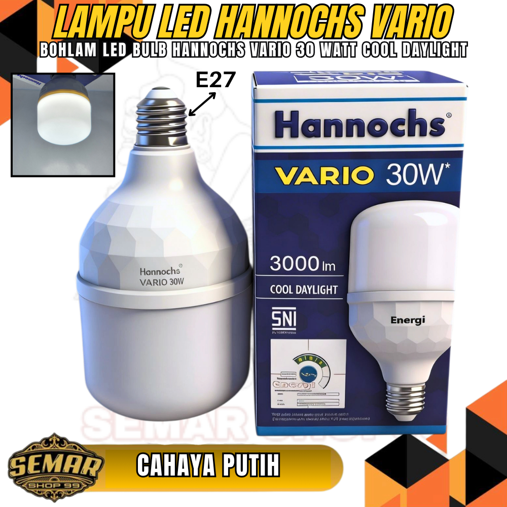 LAMPU LED HANNOCHS VARIO LAMPU HANNOCHS LED VARIO Lampu led Hannochs Vario 30 watt putih / Bohlam La