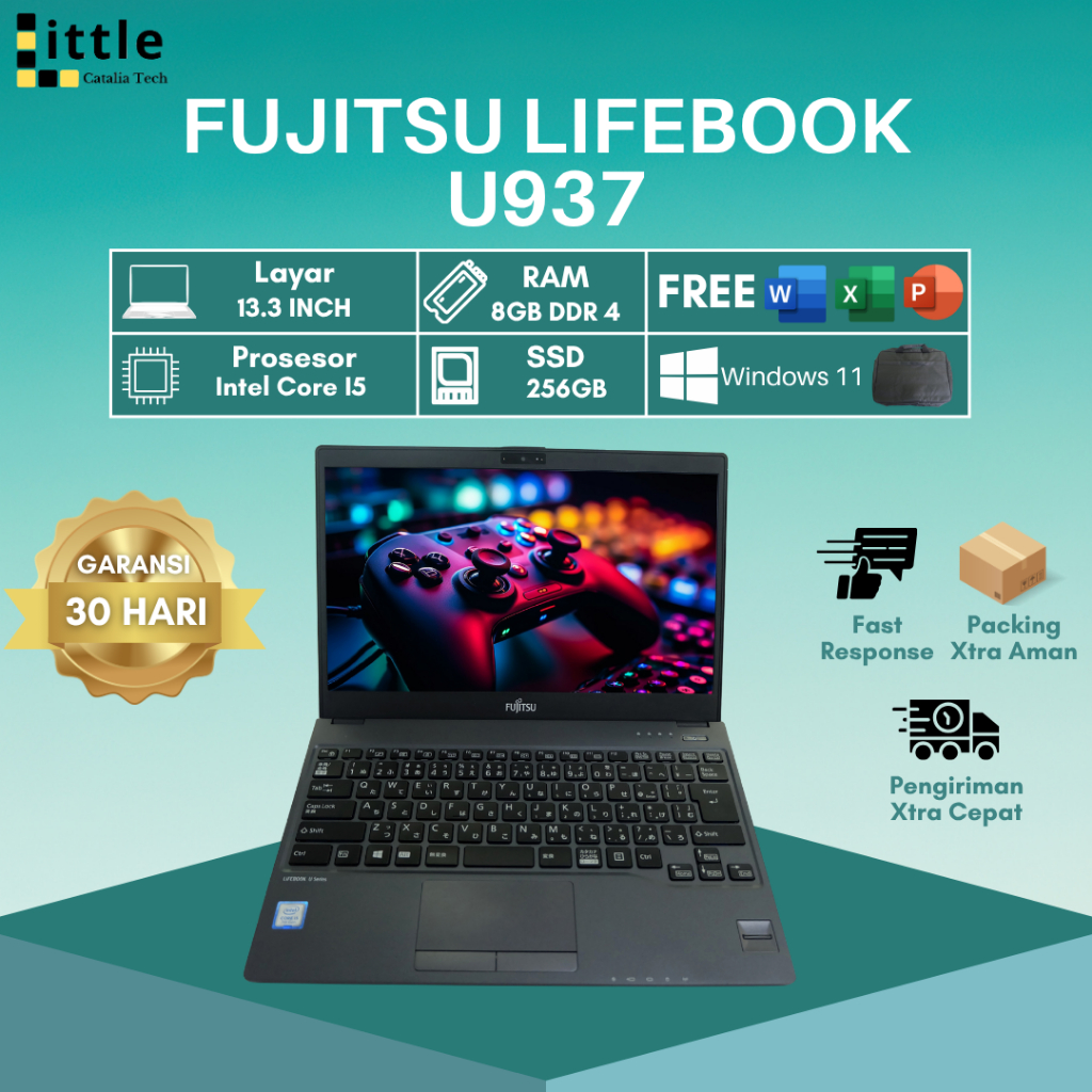 Fujitsu Lifebook U937 Touchscreen Intel Core I5 Gen 7 8 Ram 8gb Ssd 256gb Siap Pakai Murah Bergarans