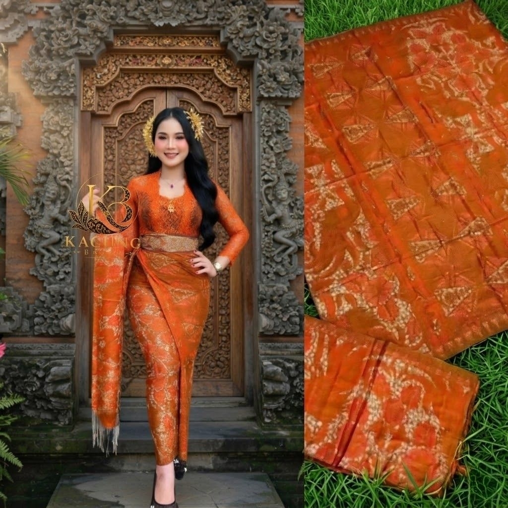 KAMEN SET SELENDANG MOTIF BATIK TRADISIONAL BATIK SUTRA PARIS ATBM KAIN LEMBARAN BAWAHAN KEBAYA WISU